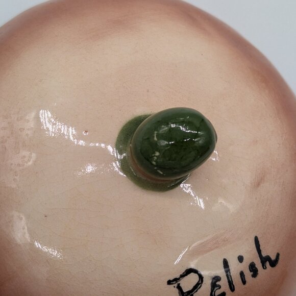 Vintage Two DeForest Condiment Jars Relish And Mustard Small Chip Crazing - Picture 12 of 13